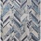 Edge Collections - 8' X 10' - Blue - Distressed Chevron Area Rug for Home Decor - 1 Piece